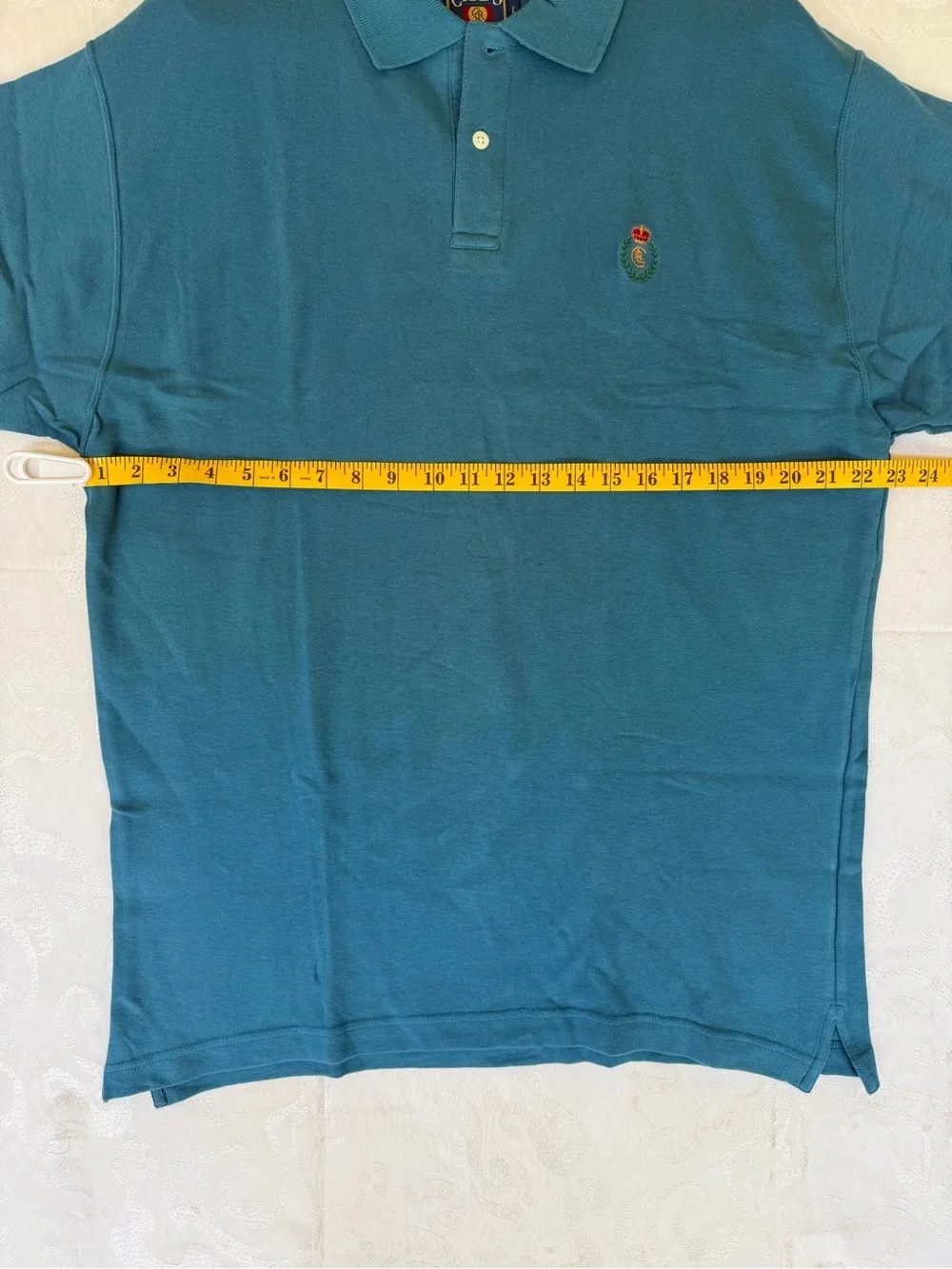 Vintage Chaps Ralph Lauren Teal Green Short-Sleeve Polo Shirt